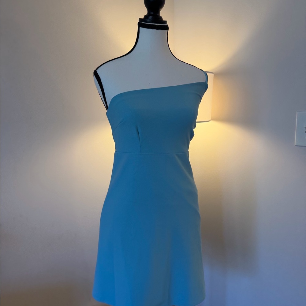 Abercrombie & Fitch One Shoulder Blue Dress